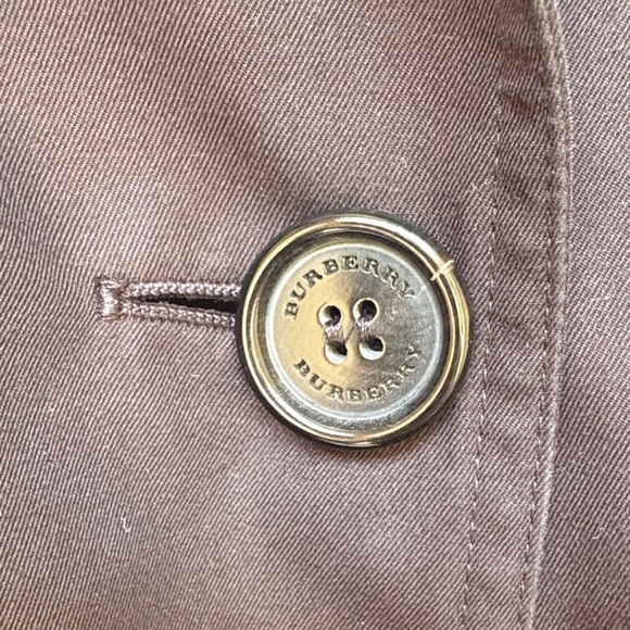 Burberry Black Double-Breasted Trench Coat size 8 women’s - Picture 6 of 16